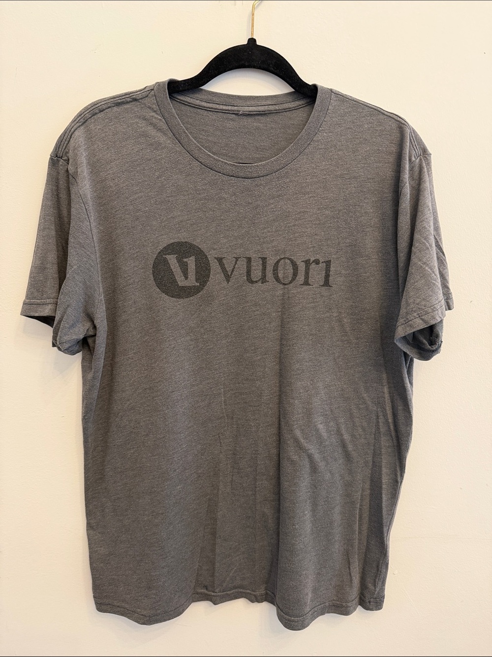 Vuori Charcoal Gray Short Sleeve Logo Tee